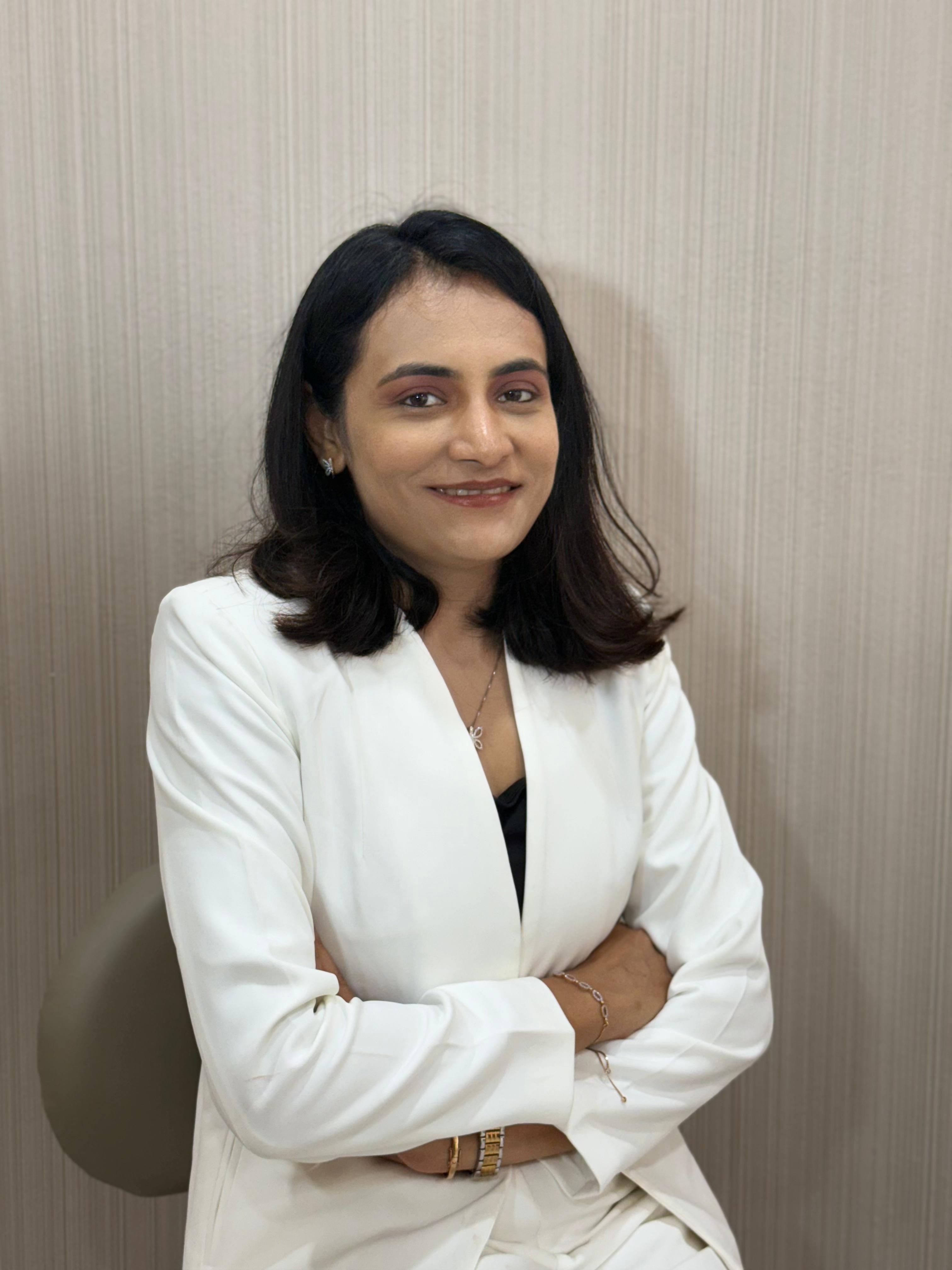 Dr. Nidhi Thacker — founder of La Sparkle Aesthetic & Wellness Clinic, Kutch